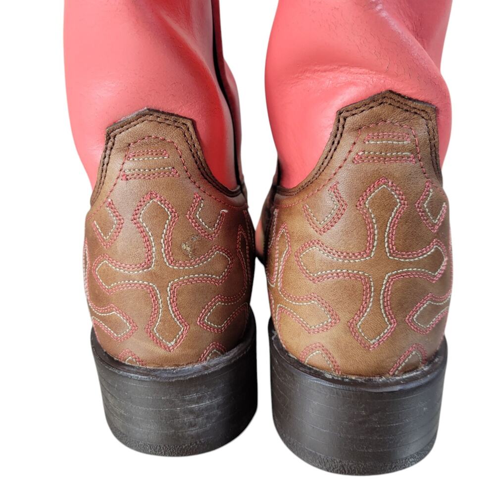 Ariat Brown Heeled Boots with Western Flair - Picture 4 of 13